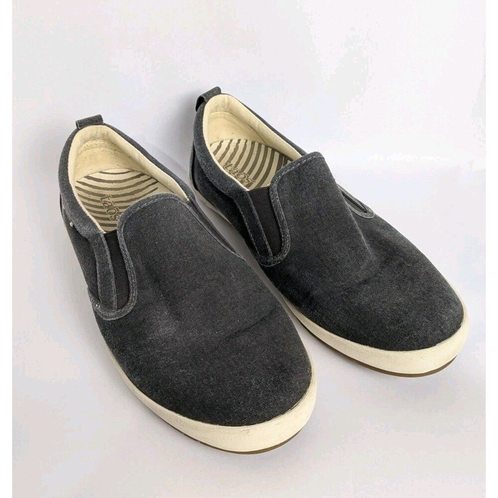 Taos Womens Dandy SlipOn Shoe Size 11 Gray Fade Canvas Arch Support Sneaker Flat
